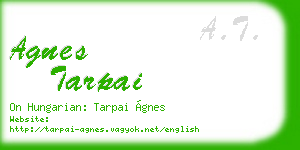 agnes tarpai business card