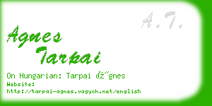 agnes tarpai business card